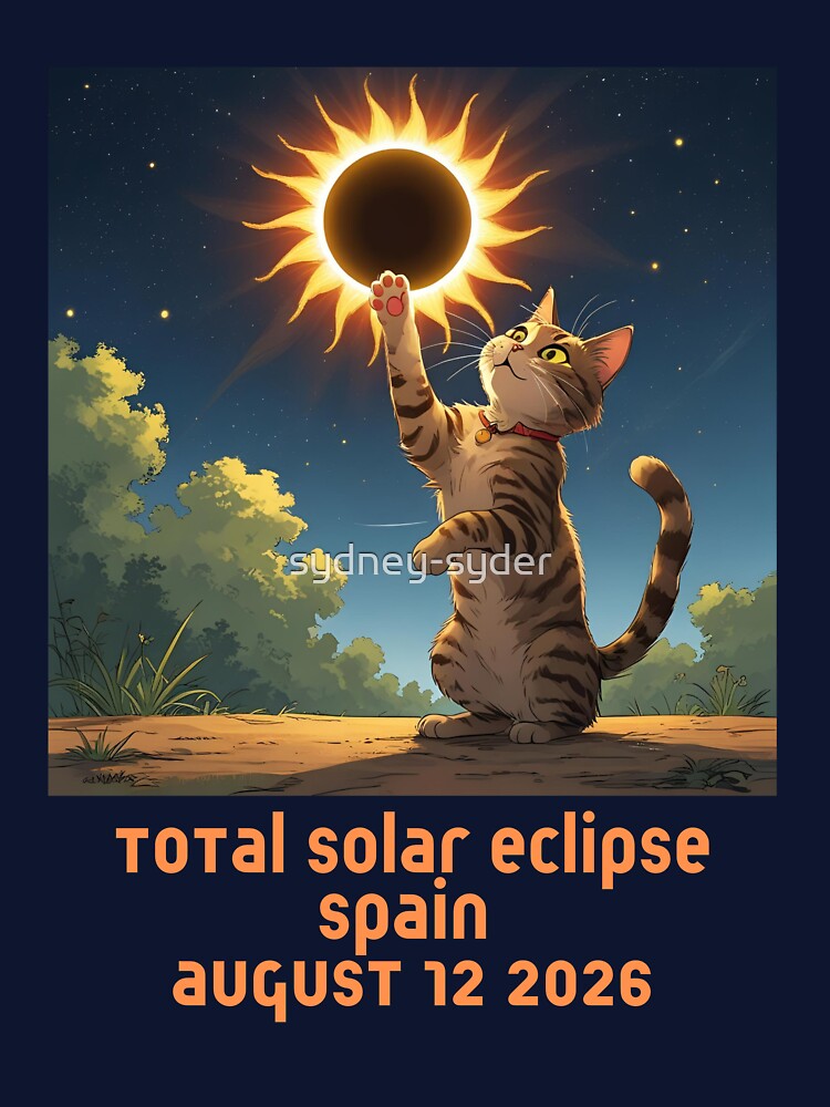 Total Solar Eclipse Spain August 2026 Cat by sydney-syder