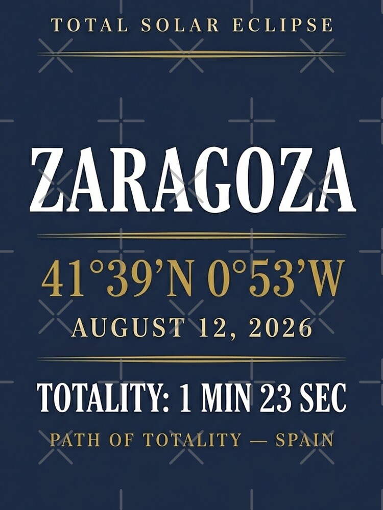 Zaragoza Eclipse 2026 Path OF Totality Spain by CalmCapy Co
