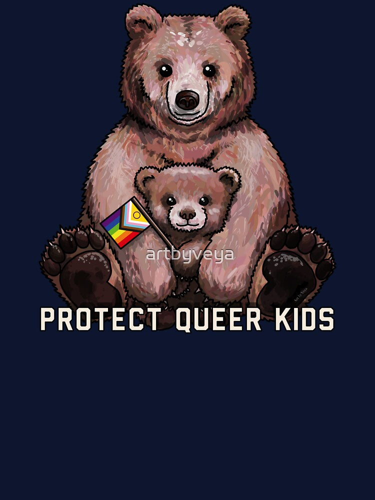 Protect Queer Kids Bears by Art by Veya