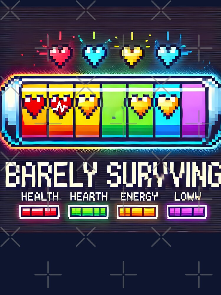 Barely Surviving - Pixel Life Bar Design by Psychacharm