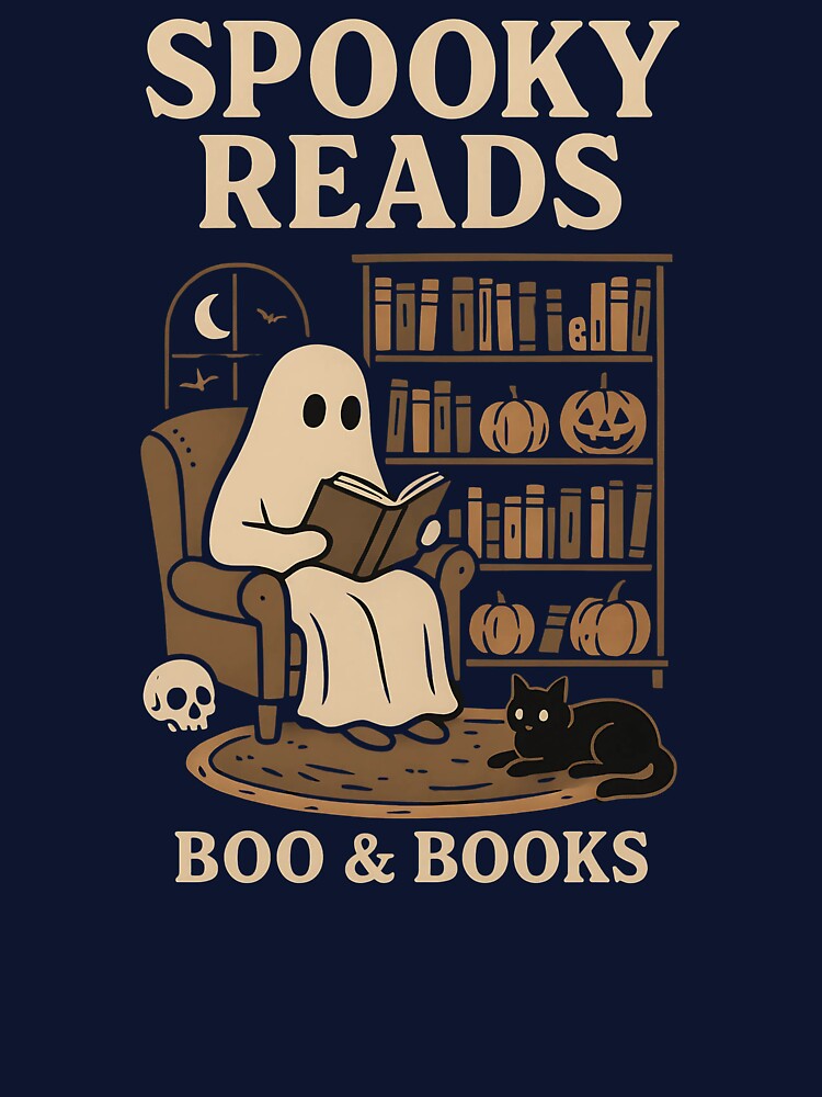 Cute Reading Ghost with Cat by VinsendDraconi