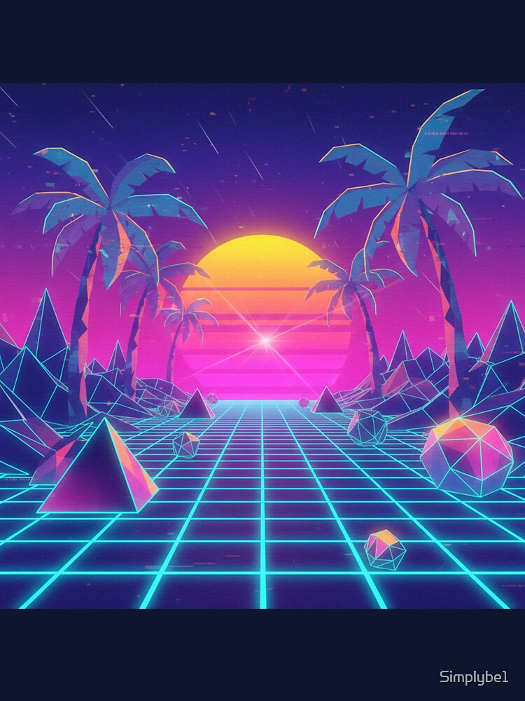 Vibrant Retro Vaporwave Sunset by Simplybe1