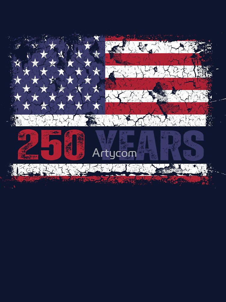 250 Years America Retro Flag 250th Anniversary Independence Celebration by Artycom