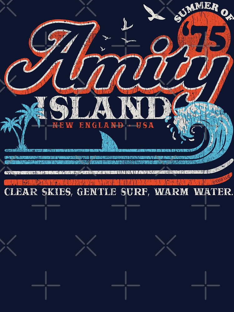 Amity Island Retro Worn Out (Universal © UCS LLC) by Alema Art