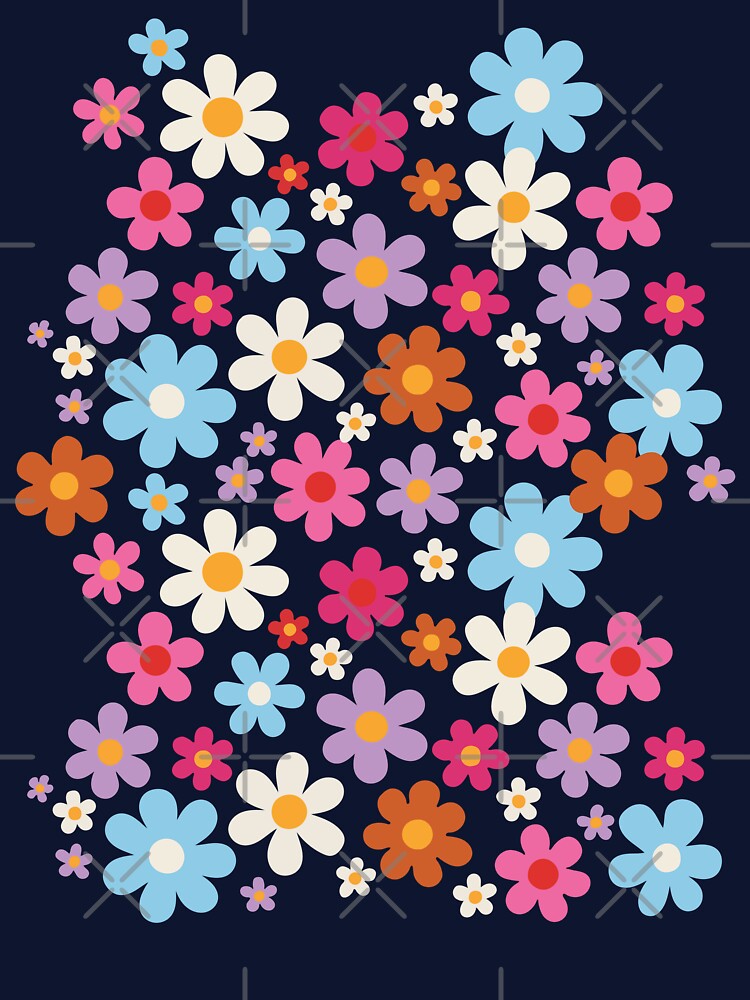 Radiant Retro Flower Blooms by SweetLog
