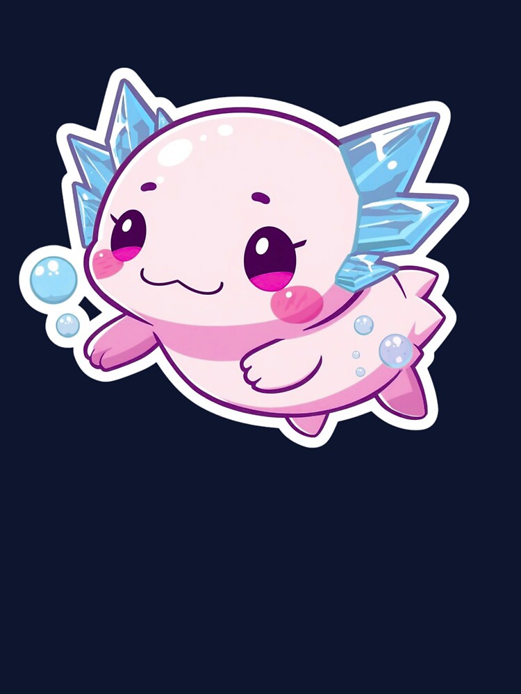Kawaii Axolotl Sticker – Adorable Pink Water Salamander Vinyl Decal for Animal Lovers by Pandey14