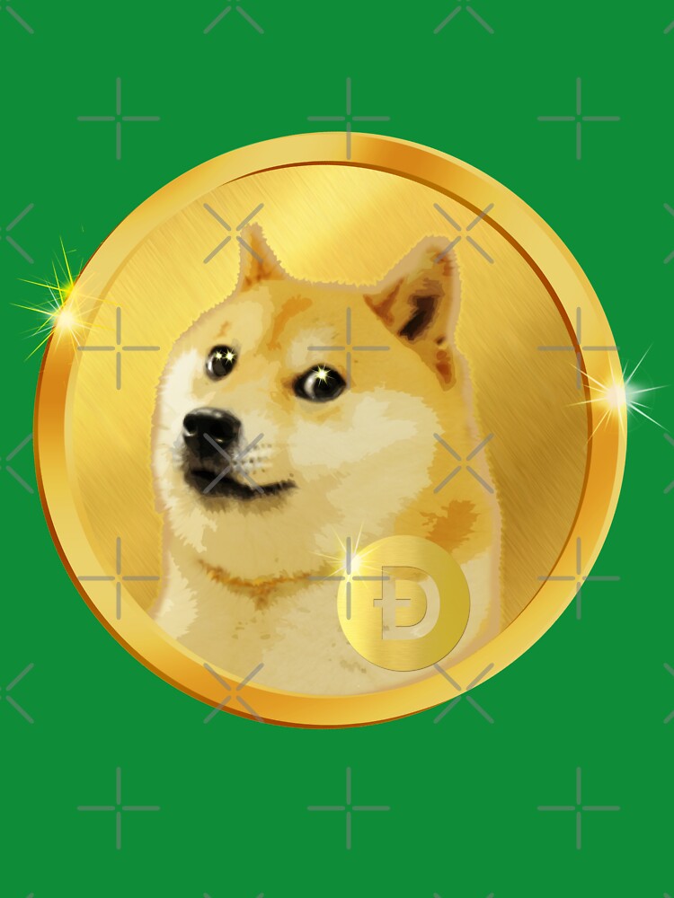 Emerald Imperial Doge Coin Emblem - Gold & Green Shiba Inu Art by Art-PraveenRai