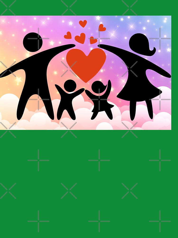 Family Love Forever - Happy Family Heart Design by Palette _Vibes