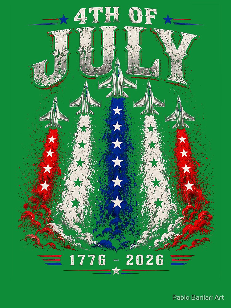 4th of July Air Show Shirt | Patriotic USA Fighter Jets Tee | Independence Day T-Shirt | Military Family Gift | Veteran Pride Shirt by Pablo Barilari Art