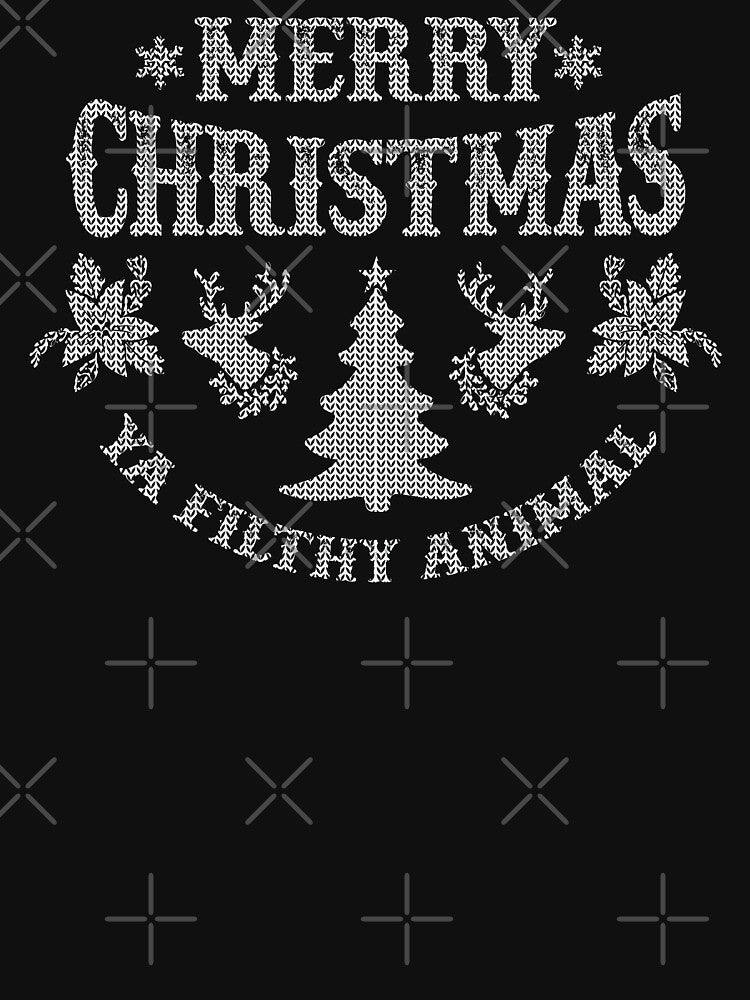 Merry Christmas Ya Filthy Animal - Christmas Sweater White Text by Whimsical  Thinker