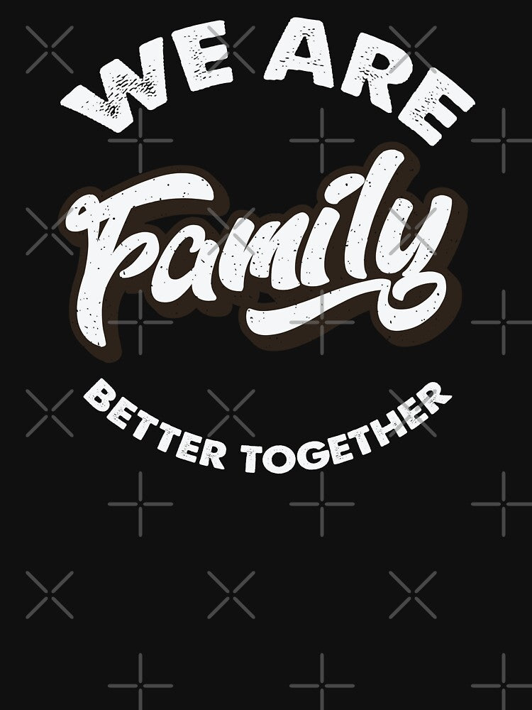 Vintage We Are Family - White Text by Whimsical  Thinker