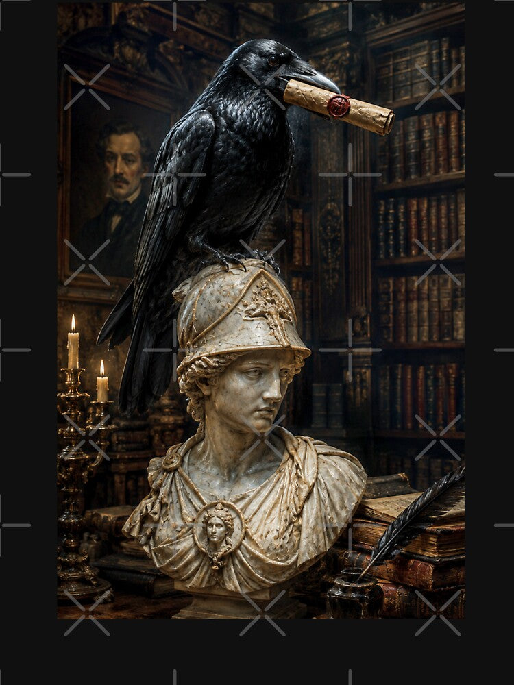 The Raven of Pallas - Edgar Allan Poe Gothic Art by Ada’s Mystic Atelier