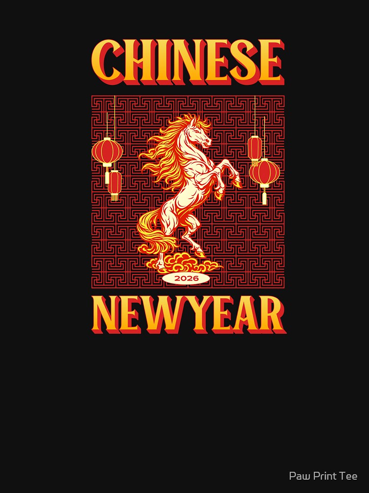 Chinese New Year 2026 by Paw Print Tee