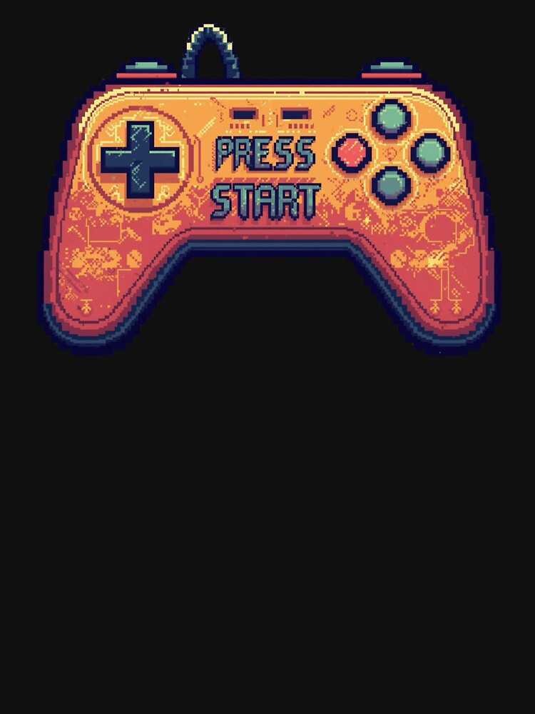 Pixel Art Gaming Shirt – Press Start Now by WePlay2gether
