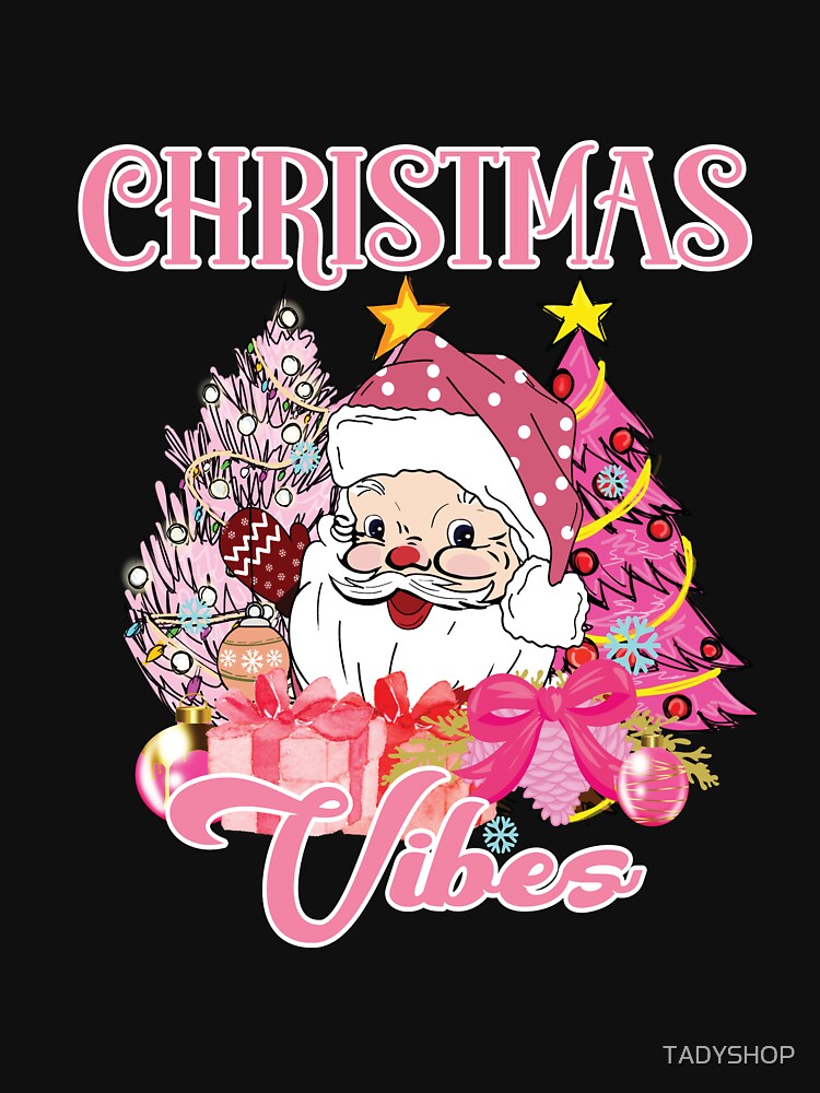 Vintage pink santa claus - Retro Pink Santa Claus - Christmas by TADYSHOP
