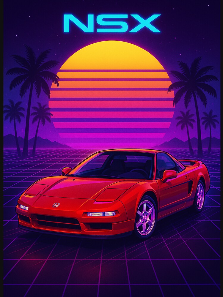 Midnight Drive | Vaporwave NSX Retro Design by Jocamedahub