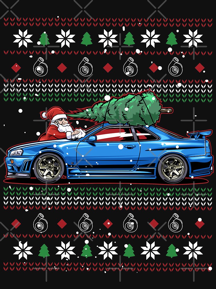 Christmas Ugly Nissan Skyline R34! Best Car Guy Gift! by RACING FACTORY