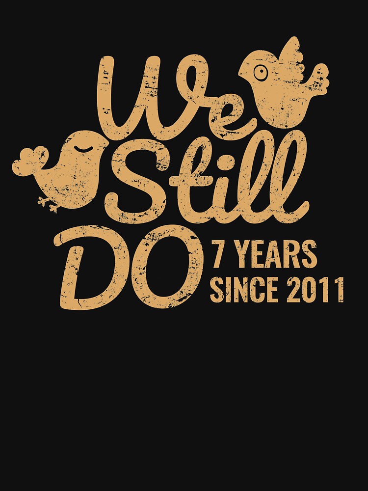 Wool Wedding Anniversary Gift Tee Seven Years of Marriage Matching T-shirt, Phone Cases And Other Gifts by MemWear