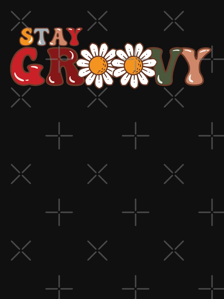 Retro 70s "STAY GROOVY" Daisy Flower Graphic by StellasRealm