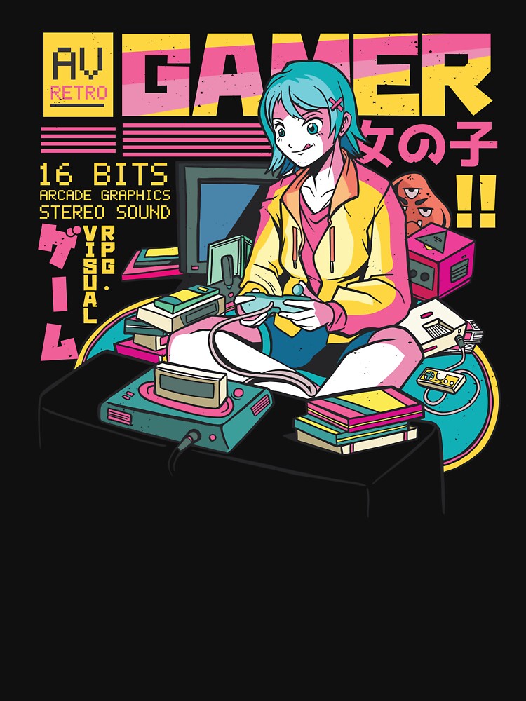 Anime Gamer Girl by Pixel & Petal