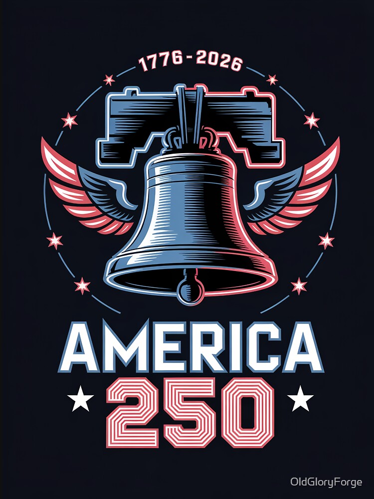 Retro‑Futuristic Liberty Bell America 250 (1776–2026) by OldGloryForge