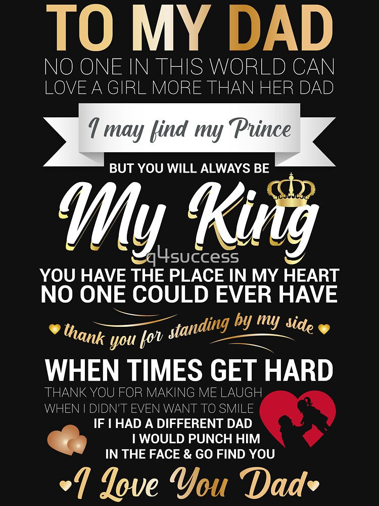To My Dad My King Cheap Casual Shirts Online by q4success