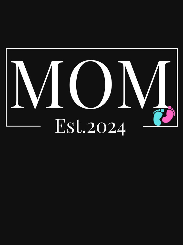 Mom Est.2024 ,Girl or Boy Mom T-shirt, Baby Shower boy or girl T-shirt by VioraShopNow