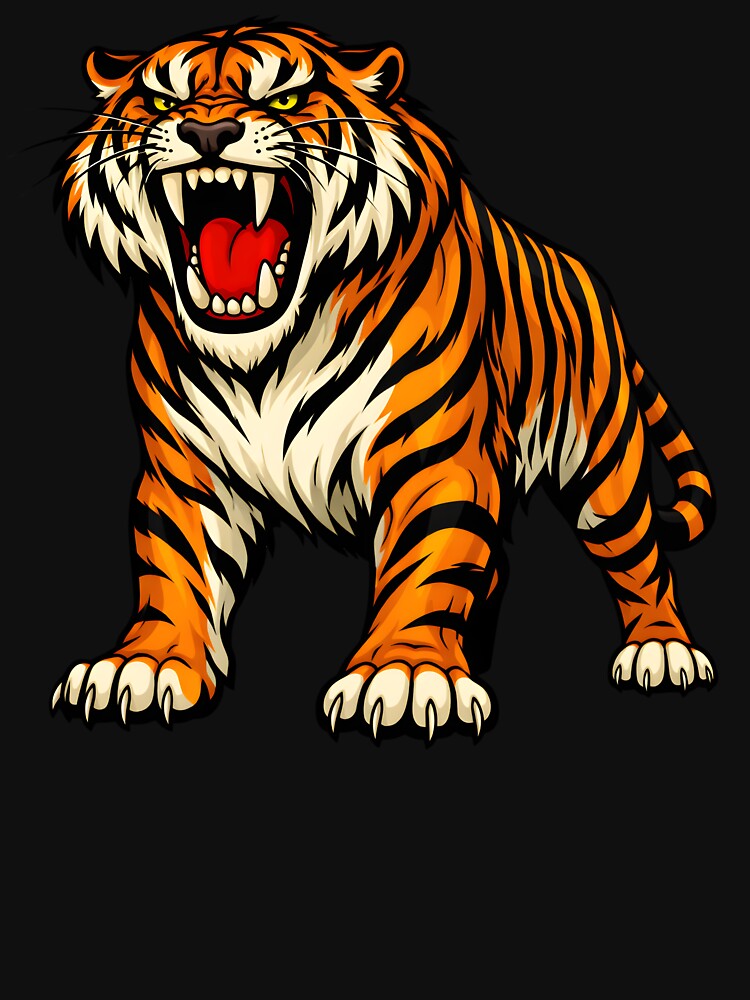 Roaring Tiger – Fierce Big Cat Illustration by ROARSOME DESiGNS