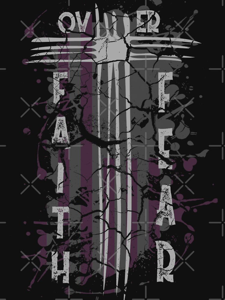 Faith Over Fear Cool Christian Flag Cross  T-Shirt by STTrillionTEES