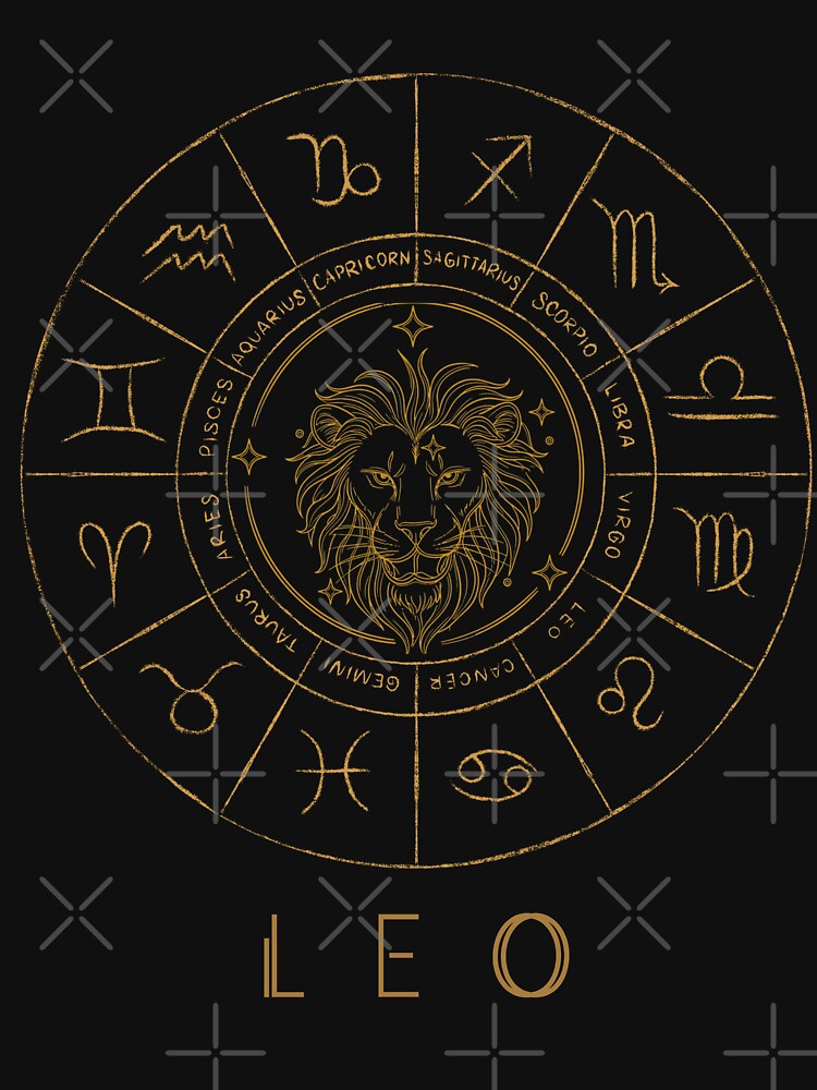 LEO Sign Zodiac Symbol Esoteric Astrology Aesthetic by NK Design Lab