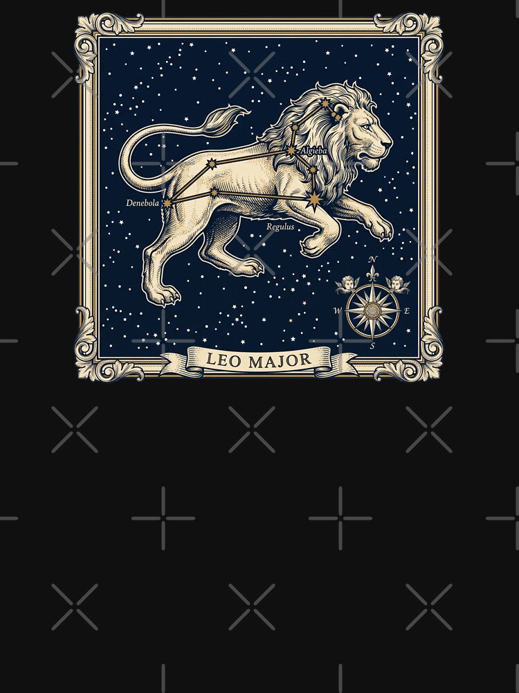Leo Constellation Star Chart Antique Astrology Map Zodiac Print by Osmose-Studio