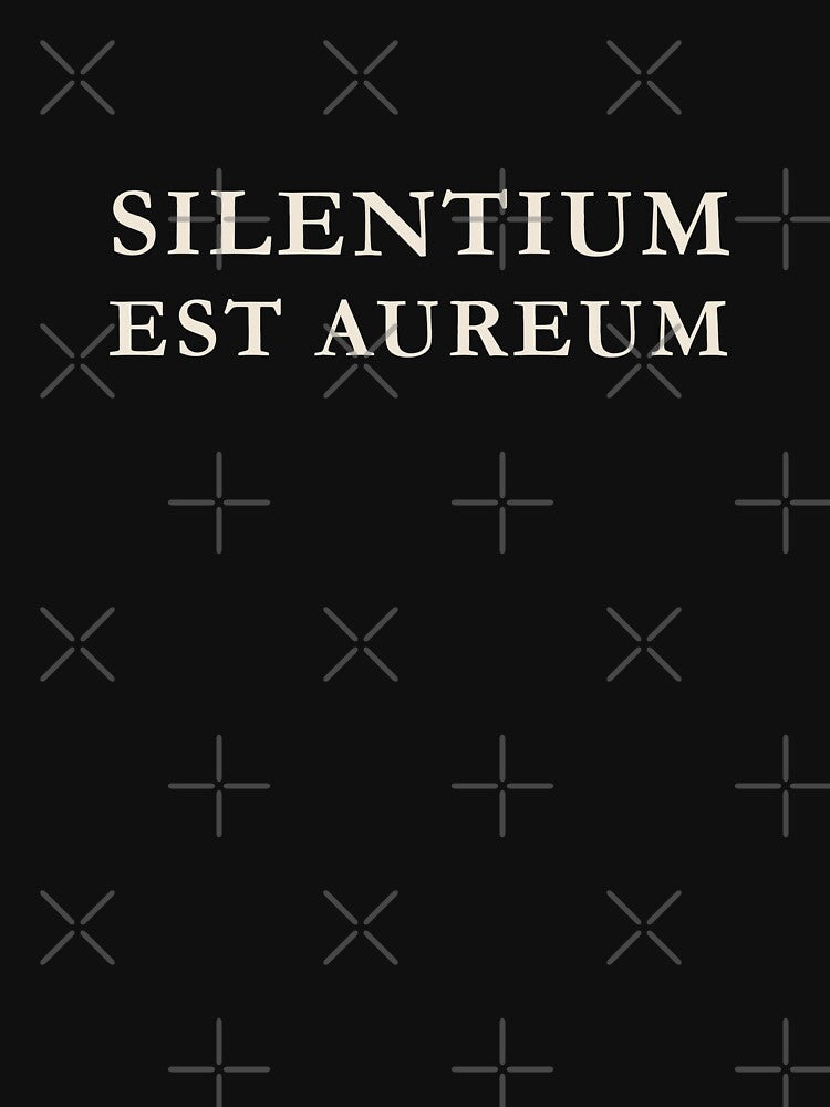 Silentium Est Aureum Latin Dark Academia Text by semenol