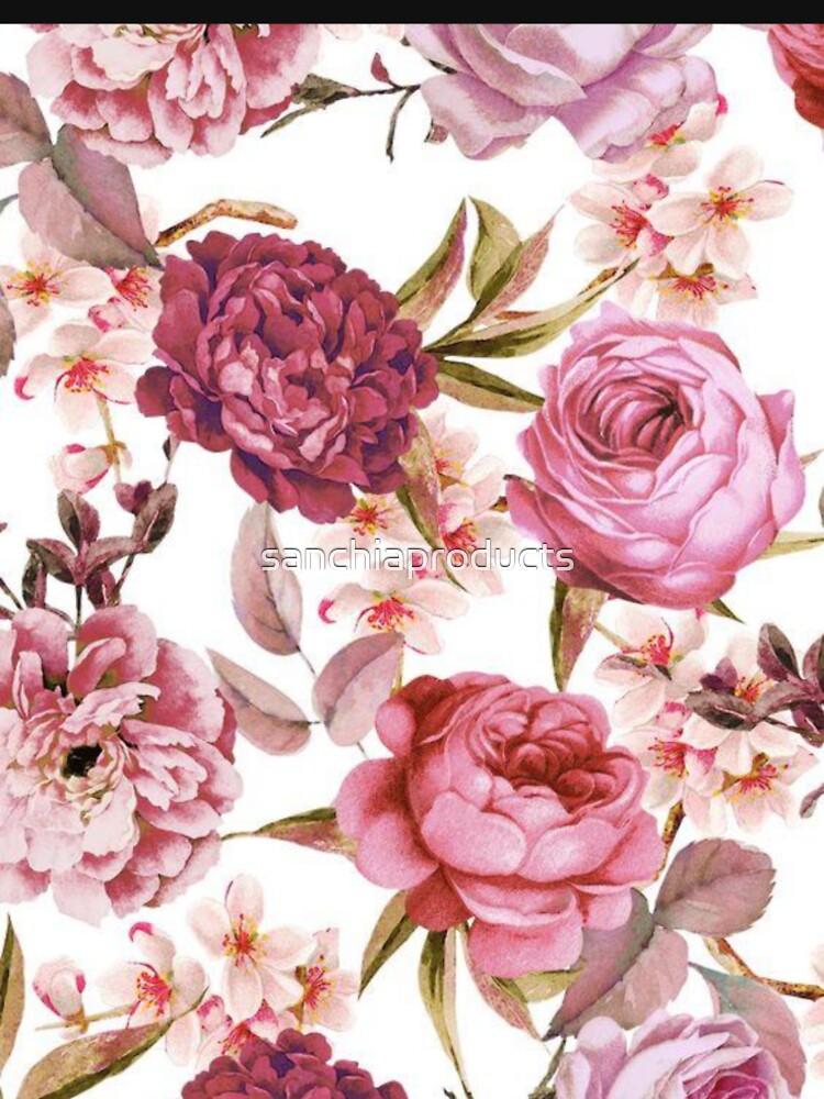 floral pink flowers by sanchiaproducts