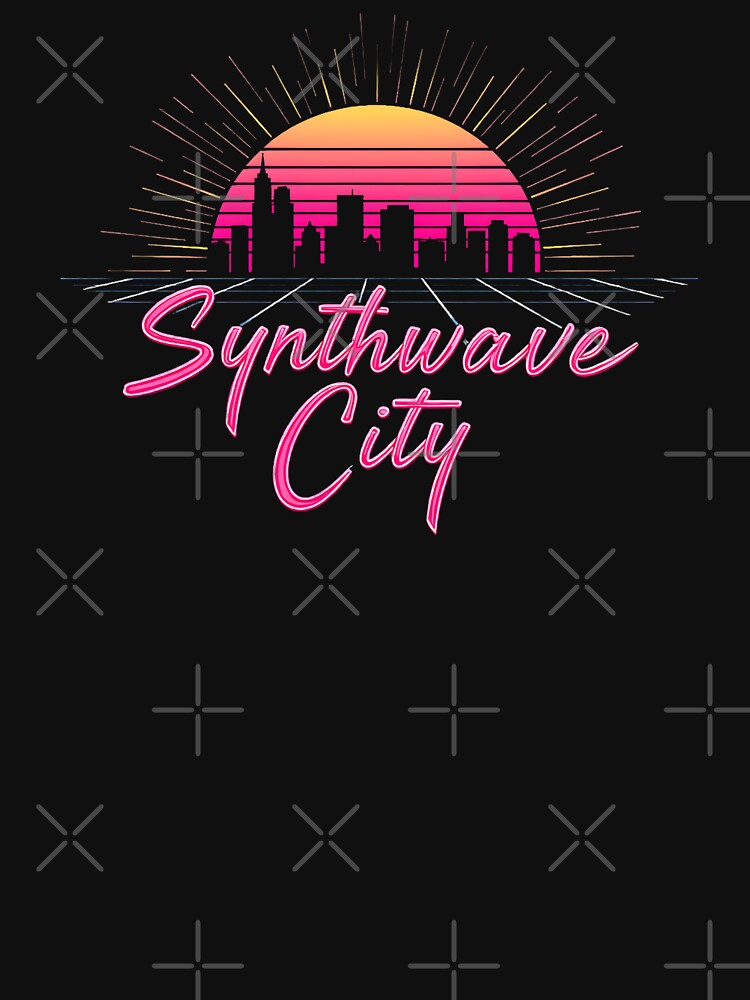 Synthwave City Retro Sunset Design by NCLaserDesigns