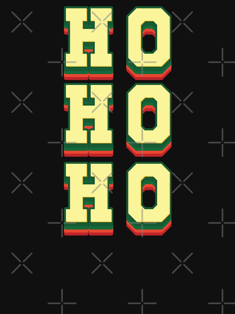 Ho Ho Ho -  Retro Text by Whimsical  Thinker