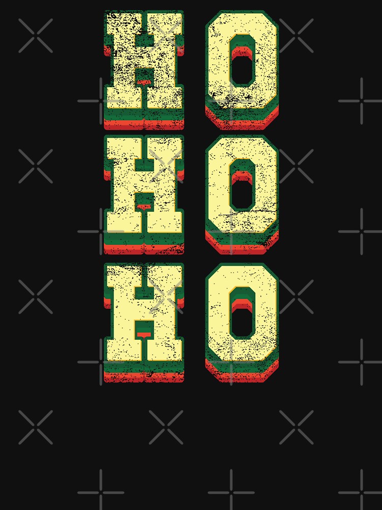 Ho Ho Ho - Vintage Retro Text by Whimsical  Thinker