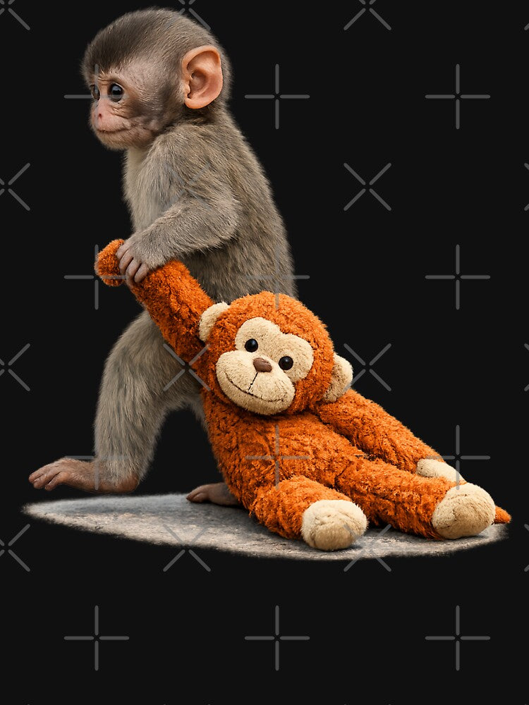 The Monkey Punch With Plush Toy by FreshVibe Prints