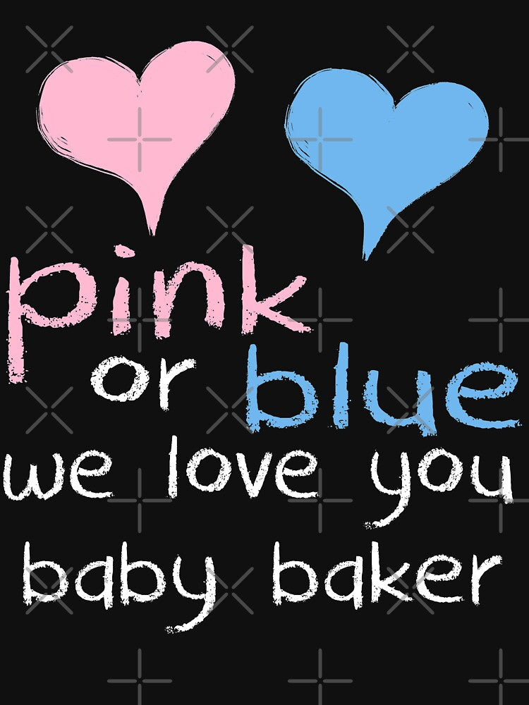 Pink Or Blue We Love You Baby Baker Shower Gender Reveal by arcadetoystore
