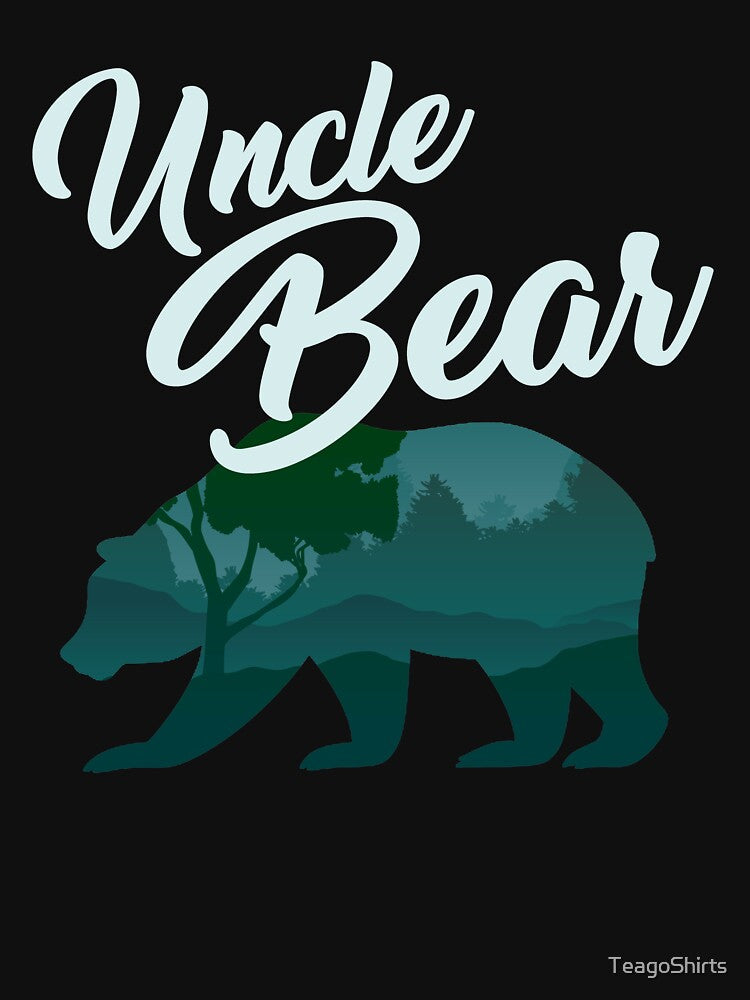 Uncle Bear with Forest Scene Gift for Uncles by TeagoShirts