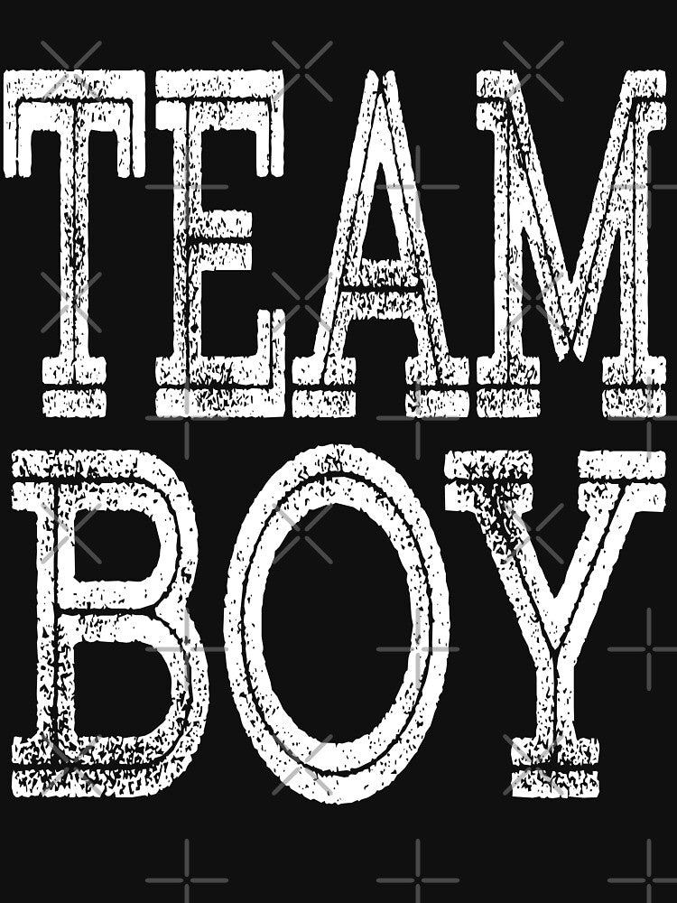 Team Boy Gender Reveal Announcement Baby Shower Party T Shirt by arcadetoystore