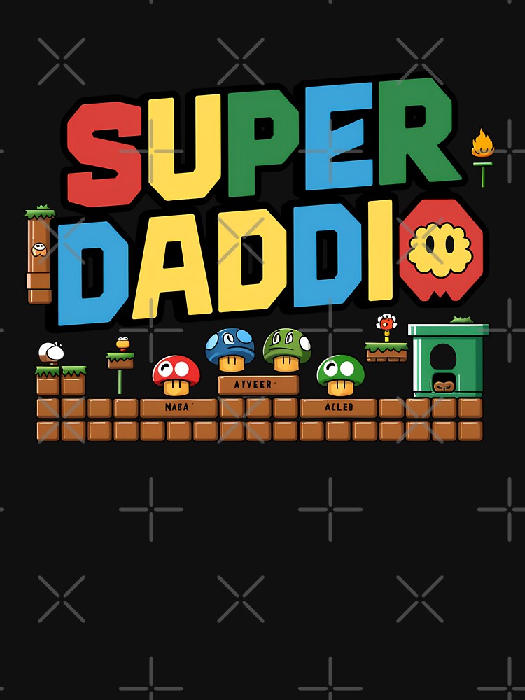 Super Daddio Funny Dad Gamer Father's Day by ViktoonShirts