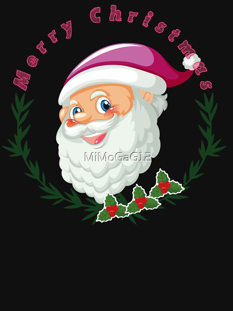 Funny Retro Vintage Pink Santa Claus Tee by MiMoGaG12