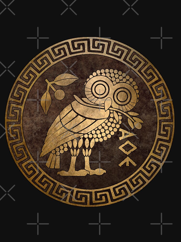 Athens Ancient Greece Athenian Owl Symbol of Goddess Athena by Agema Apparel