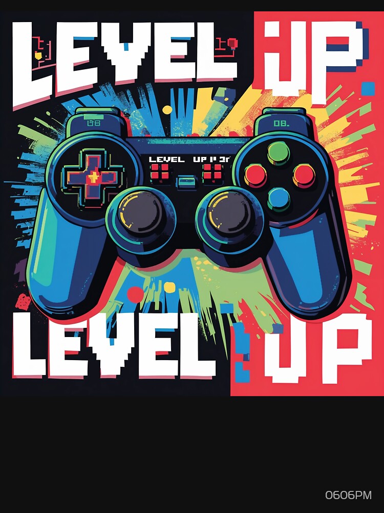 Level Up Gamer Controller – Retro Pixel by 0606PM