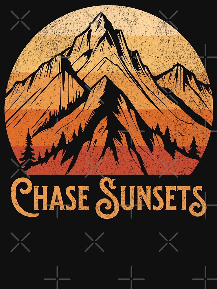 Chase Sunsets Vintage Mountains Ranges - Adventure Seeker by greenwhite25