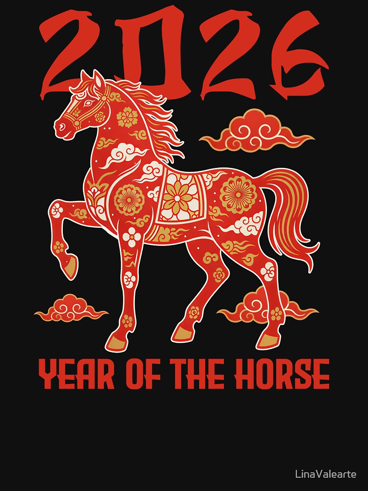 Chinese New Year 2026 Year of the Horse Ornament by LinaValearte