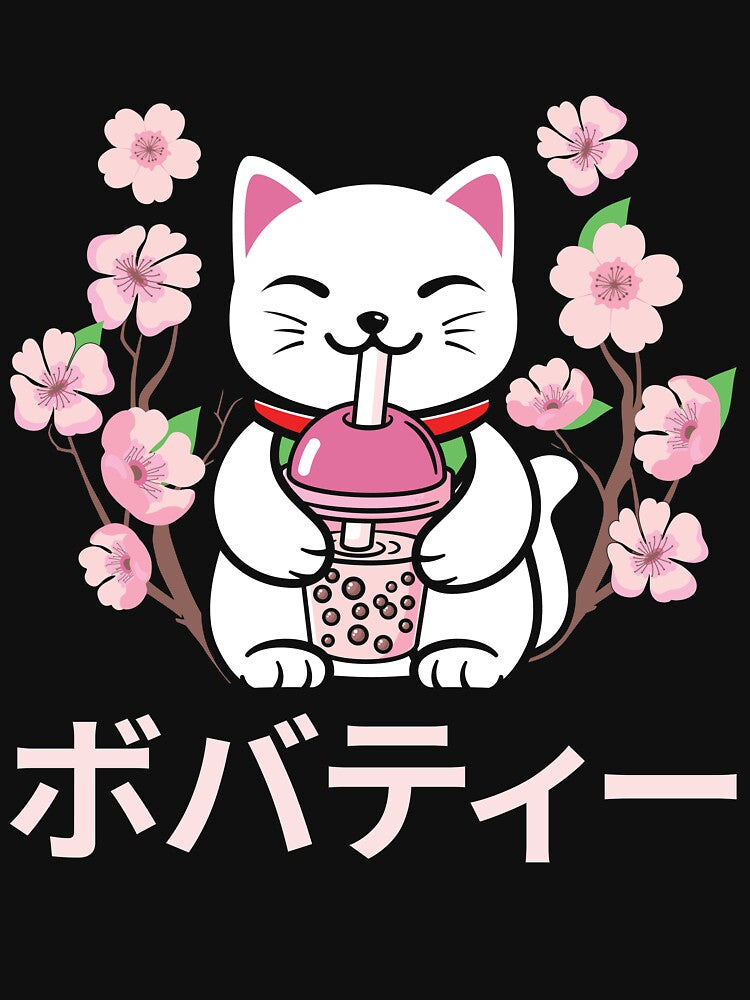 Funny Boba Tea Cat Bubble Tea Kawaii Anime Japanese Girls Teenager by zenzeroart ⭐⭐⭐⭐⭐