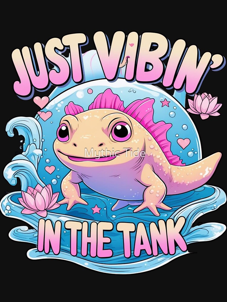 Kawaii Axolotl Sticker – Funny Cute Animal Lover Gift Idea by Mythic Tide
