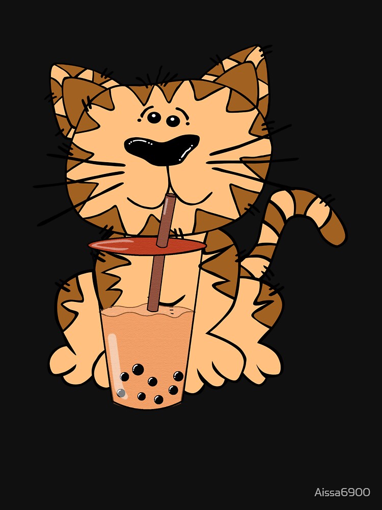 Cat Drinking Boba Milk by Aissa6900