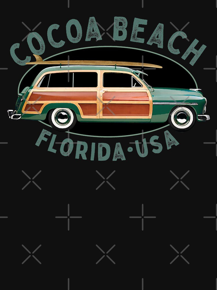 Cocoa Beach Florida Vintage Surfing Design by Futurebeachbum